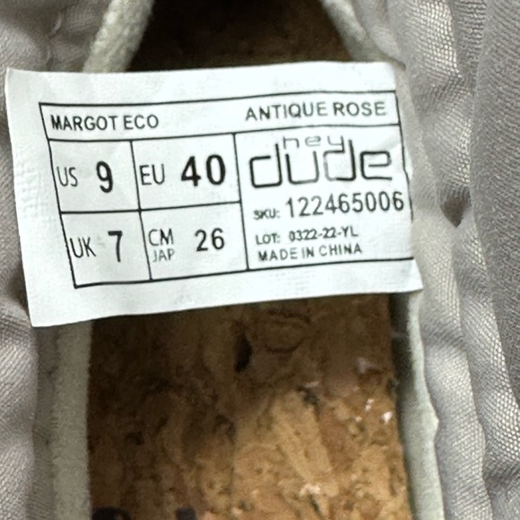 WOMEN DUDE - SCARPA DONNA - MARGOT ECO - 122465006 - ANTIQUE ROSE Sz US 9 - Picture 9 of 11